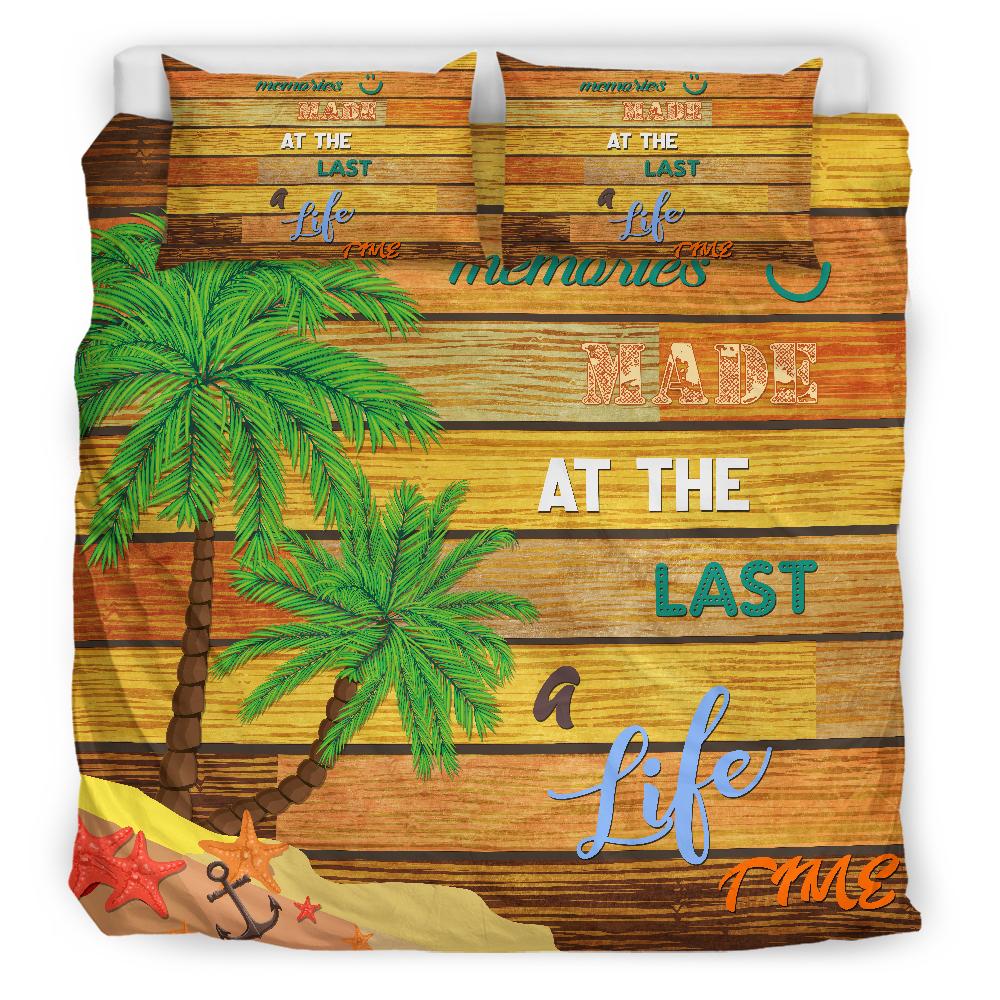 Hawaii Coconut Tree Beach Starfish Bedding Set - Summer Color - AH Brown - Polynesian Pride