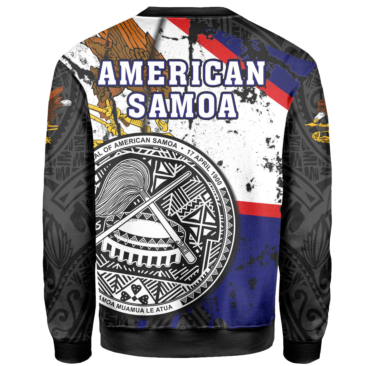 American Samoa Seal Sweatshirt My Blood - Polynesian Pride
