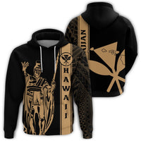 Kanaka Map King Gold Hoodie Edgar Style Unisex Gold - Polynesian Pride