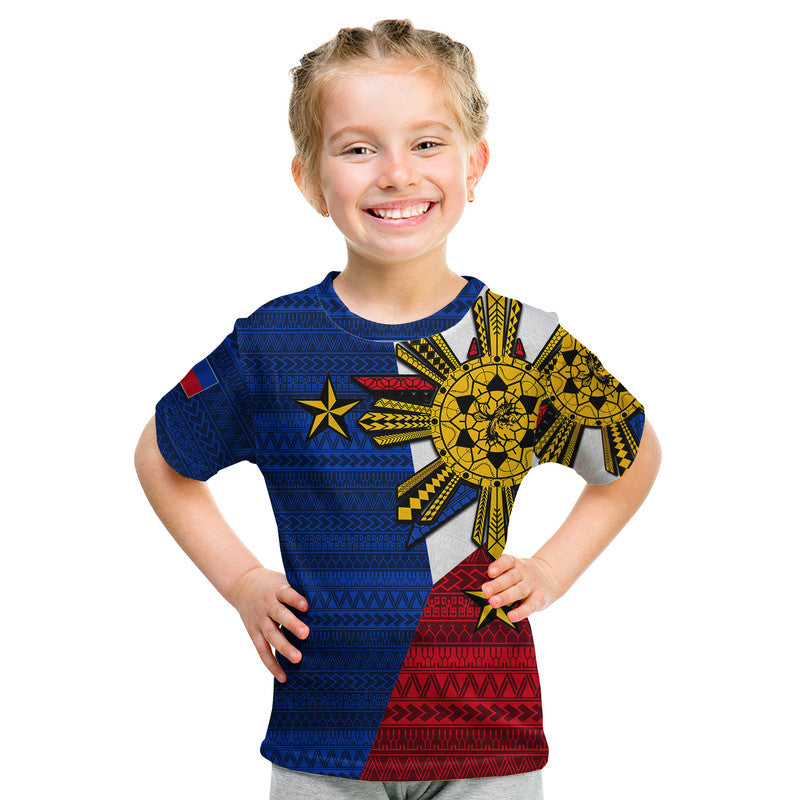 Custom Filipino T Shirt Tribal Flag Style LT6 - Polynesian Pride