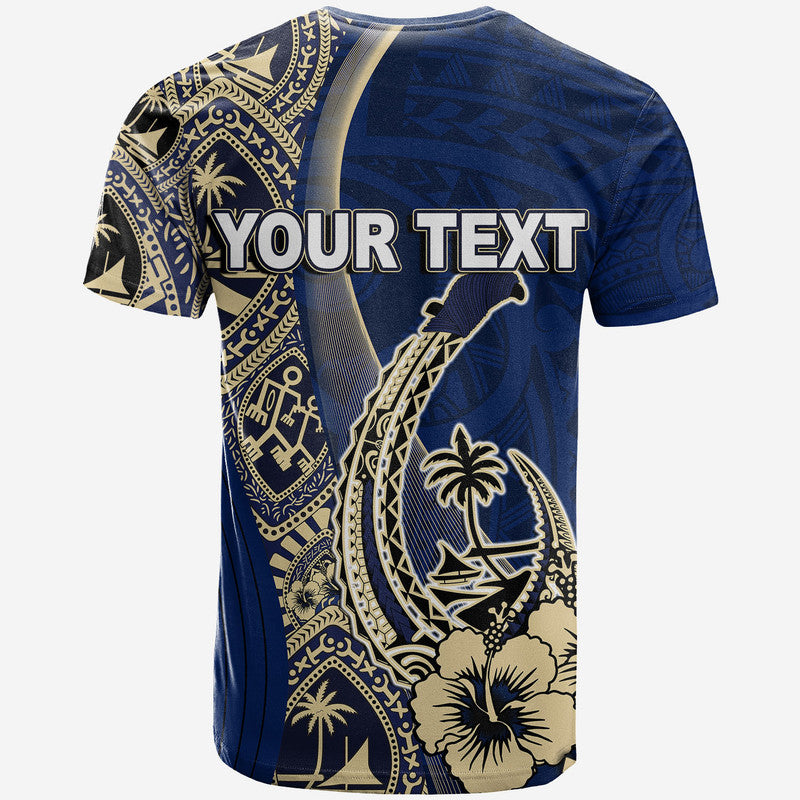 Custom Guam Fish Hook T Shirt Blue Style LT6 - Polynesian Pride