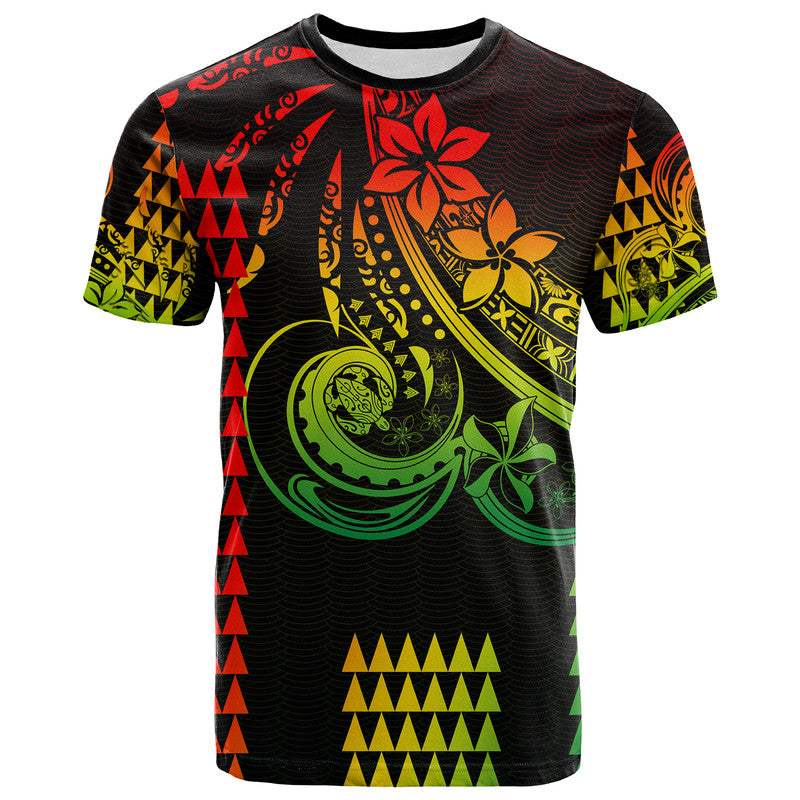 Custom Kakau Hawaiian Polynesian T Shirt Reggae LT6 Reggae - Polynesian Pride