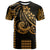 Custom Kakau Hawaiian Polynesian T Shirt Gold LT6 Gold - Polynesian Pride