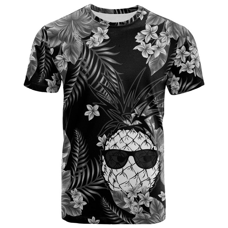 Hawaii Summer Colorful Pineapple T Shirt Gray LT6 Gray - Polynesian Pride