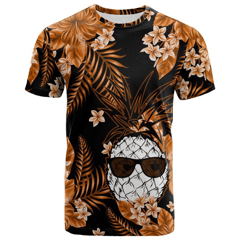 Hawaii Summer Colorful Pineapple T Shirt Orange LT6 Orange - Polynesian Pride