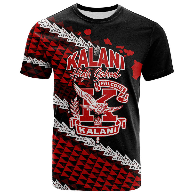 Custom Kalani High School Hawaii T Shirt LT6 Red - Polynesian Pride