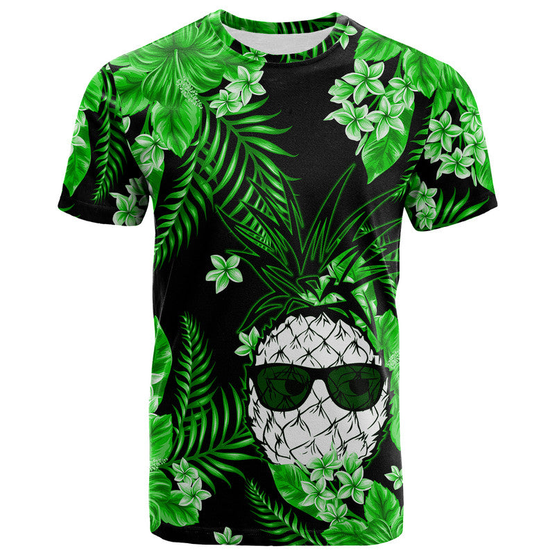 Hawaii Summer Colorful Pineapple T Shirt Green LT6 Green - Polynesian Pride