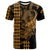 Custom Hawaii Polynesian Warrior Kakau T Shirt Gold LT6 Gold - Polynesian Pride