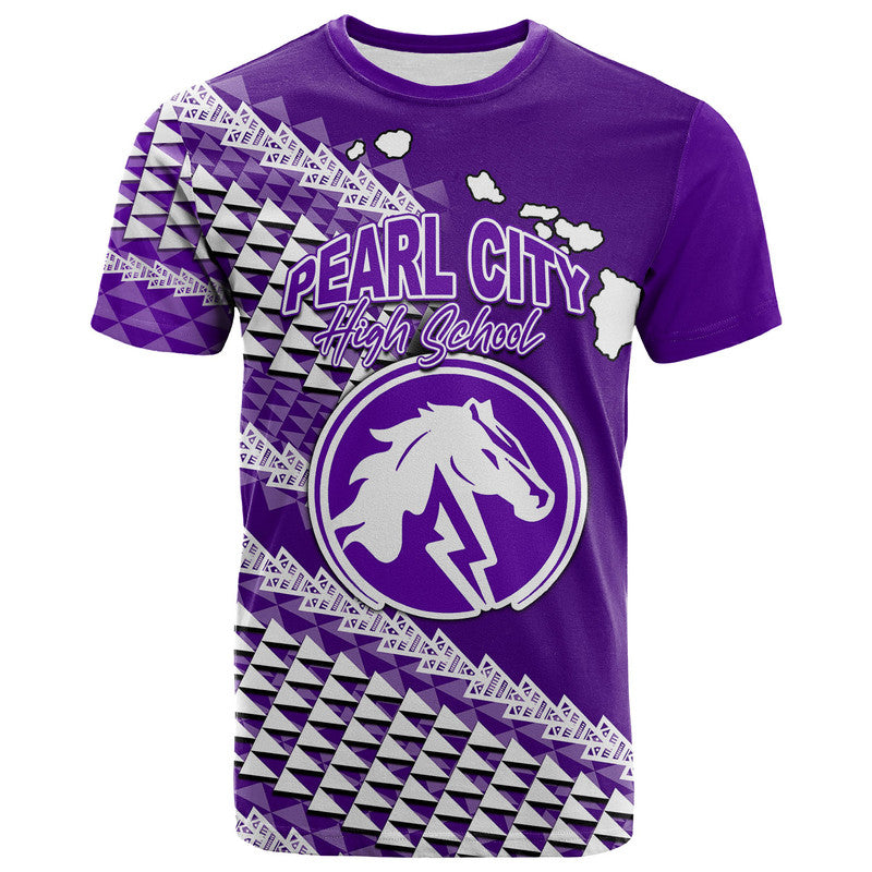 Custom Pearl City High School Hawaii T Shirt LT6 Purple - Polynesian Pride