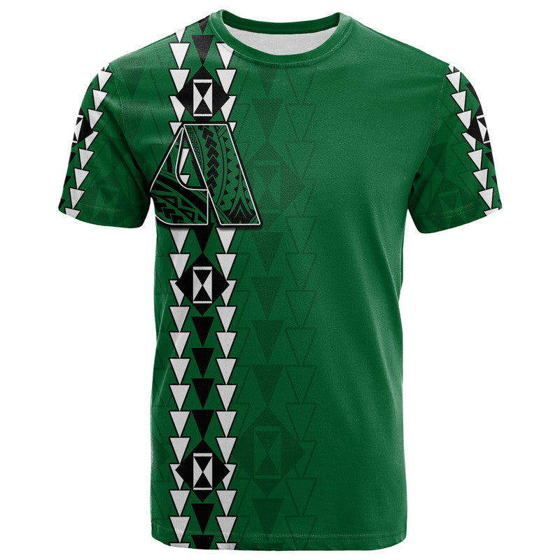 Hawaii Aiea High Mix Kakau T Shirt LT6 Green - Polynesian Pride