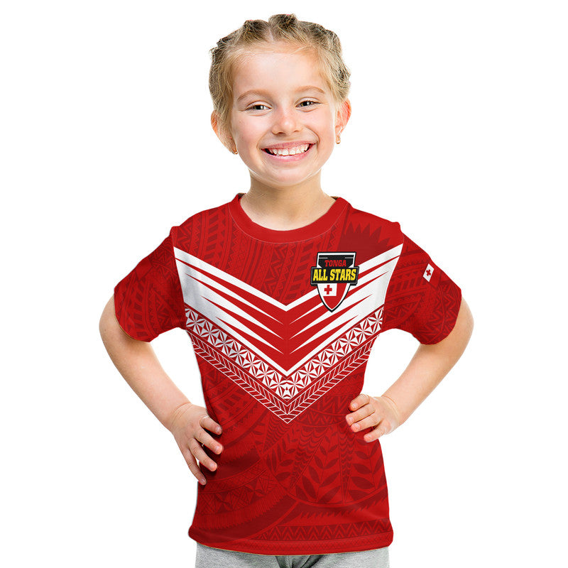 Custom Polynesian Pride Tonga Rugby Tongan Kupesi Ngatu Design T Shirt LT9 - Polynesian Pride