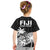 Fiji Rugby Sevens Kid T Shirt Tapa Palm Tree and Fijian Coat of Arms LT9 - Polynesian Pride