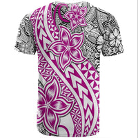Traditional Polynesian Tribal Tattoo Retro T Shirt Pink LT9 - Polynesian Pride