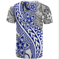 Traditional Polynesian Tribal Tattoo Retro T Shirt Blue LT9 - Polynesian Pride