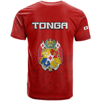 Polynesian Pride Tonga Rugby Tongan Kupesi Ngatu Design T Shirt LT9 - Polynesian Pride