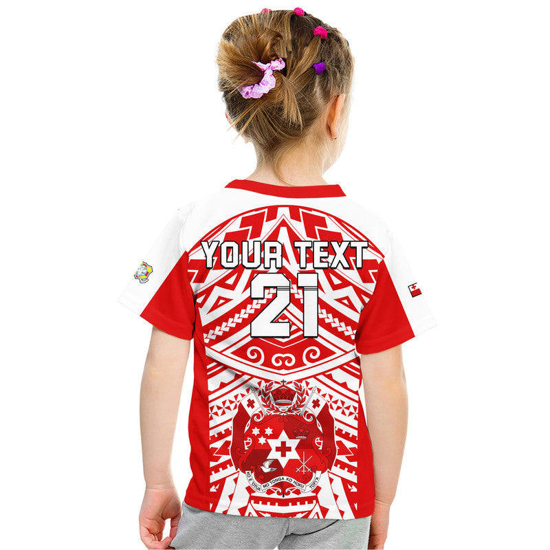 (Custom Text and Number) Tonga Rugby Sevens T Shirt Coat of Arms Tribal Polynesian Pattern LT9 - Polynesian Pride