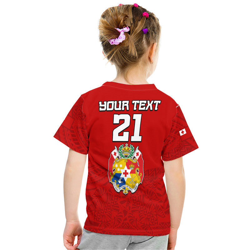 Custom Polynesian Pride Tonga Rugby Tongan Kupesi Ngatu Design T Shirt LT9 - Polynesian Pride