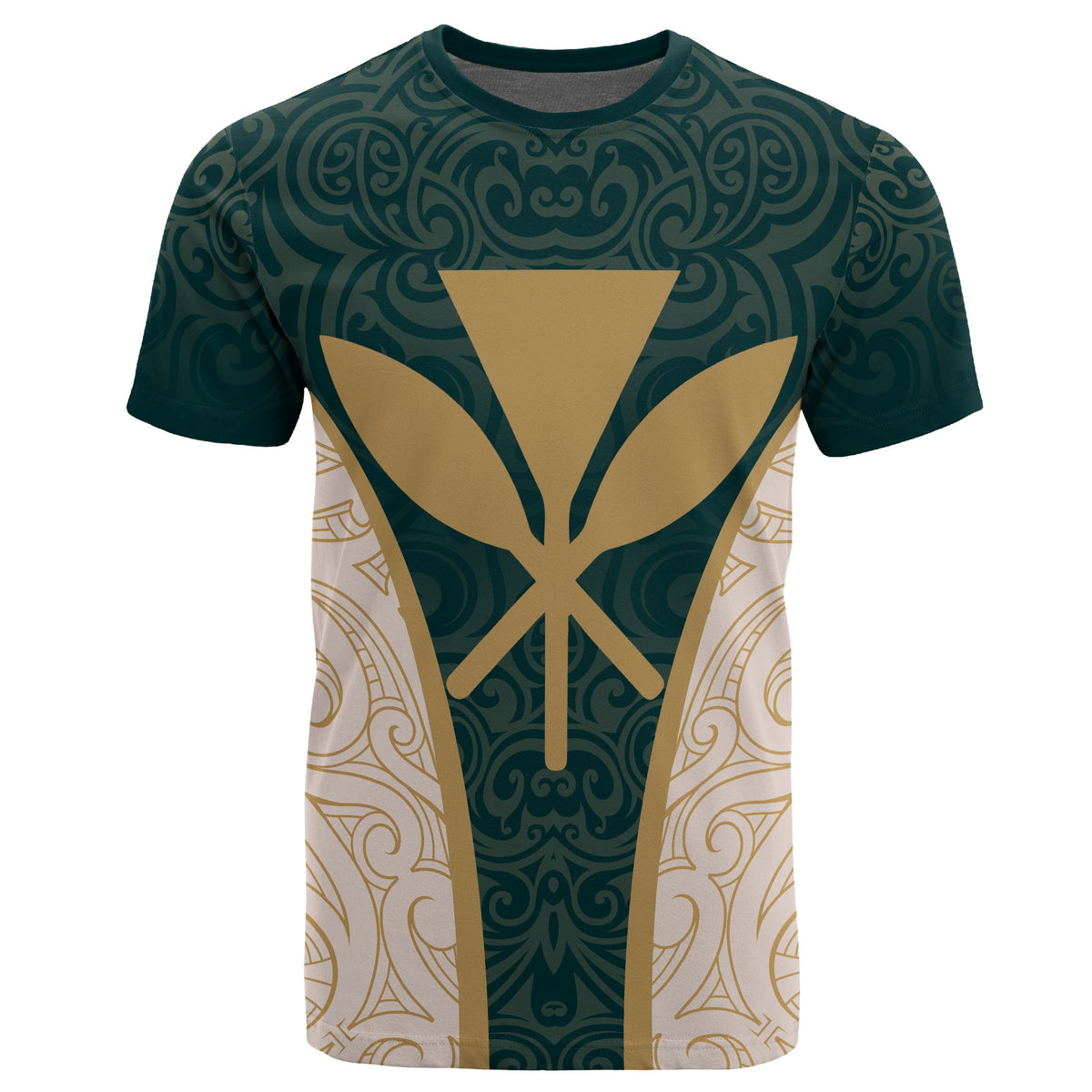 Custom Hawaii Kanaka Map T Shirt Special Edition James Style Green - Polynesian Pride