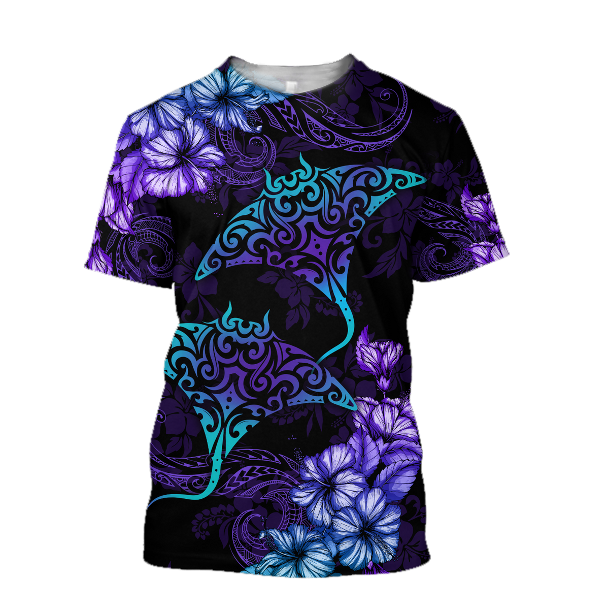 Beautiful Ray Hibiscus T Shirt Unisex Black - Polynesian Pride