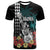 Custom Hawaii Ukulele Mix Hibiscus and Coconut Tree T Shirt Aloha Vintage Black Version LT9 Black - Polynesian Pride