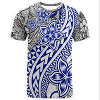 Traditional Polynesian Tribal Tattoo Retro T Shirt Blue LT9 Blue - Polynesian Pride