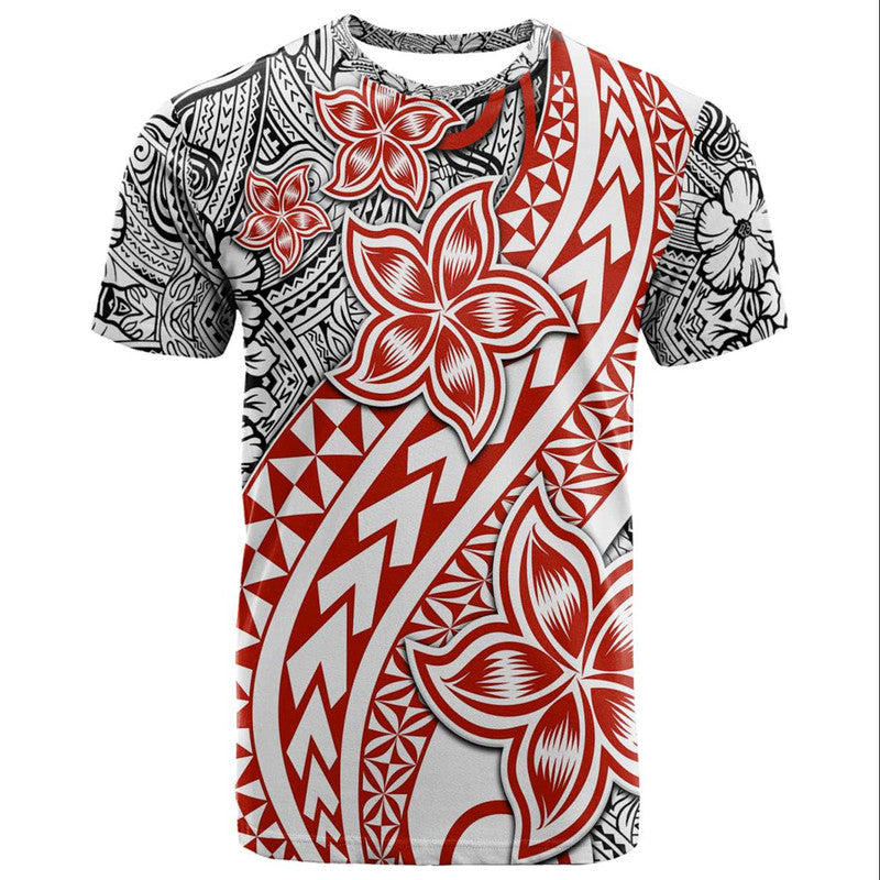Traditional Polynesian Tribal Tattoo Retro T Shirt Red LT9 Red - Polynesian Pride