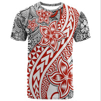 Traditional Polynesian Tribal Tattoo Retro T Shirt Red LT9 Red - Polynesian Pride
