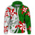 Hawaii Christmas Polynesian Zipper Hoodie Turtle Candy AH - Polynesian Pride