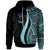 Niue Hoodie Turquoise Tentacle Tribal Pattern Unisex Turquoise - Polynesian Pride