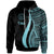 Palau Hoodie Turquoise Tentacle Tribal Pattern Unisex Turquoise - Polynesian Pride