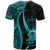 Tuvalu T Shirt Turquoise Polynesian Tentacle Tribal Pattern - Polynesian Pride