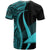 Tokelau T Shirt Turquoise Polynesian Tentacle Tribal Pattern - Polynesian Pride