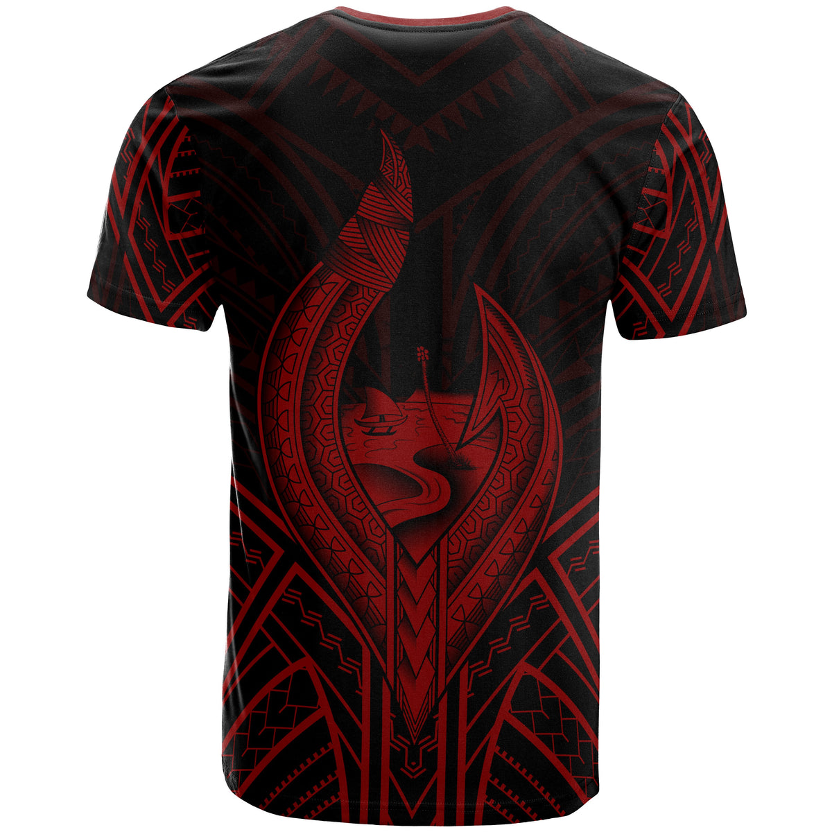 Guam T Shirt Guam Seal Chamorro Tribal Red Color - Polynesian Pride