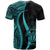 Niue Custom T Shirt Turquoise Micronesian Tentacle Tribal Pattern - Polynesian Pride