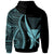 Hawaii Custom Hoodie Turquoise Tentacle Tribal Pattern - Polynesian Pride