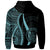 Palau Hoodie Turquoise Tentacle Tribal Pattern - Polynesian Pride