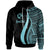 Tonga Custom Hoodie Turquoise Tentacle Tribal Pattern Unisex Turquoise - Polynesian Pride