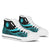 Northern Mariana Islands High Top Shoes Turquoise - Polynesian Tentacle Tribal Pattern Unisex White - Polynesian Pride