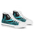 New Caledonia High Top Shoes Turquoise - Polynesian Tentacle Tribal Pattern Crest Unisex White - Polynesian Pride