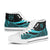 Fiji High Top Shoes Turquoise - Polynesian Tentacle Tribal Pattern Crest - Polynesian Pride
