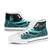 New Caledonia Custom Personalised High Top Shoes Turquoise - Polynesian Tentacle Tribal Pattern Crest - Polynesian Pride