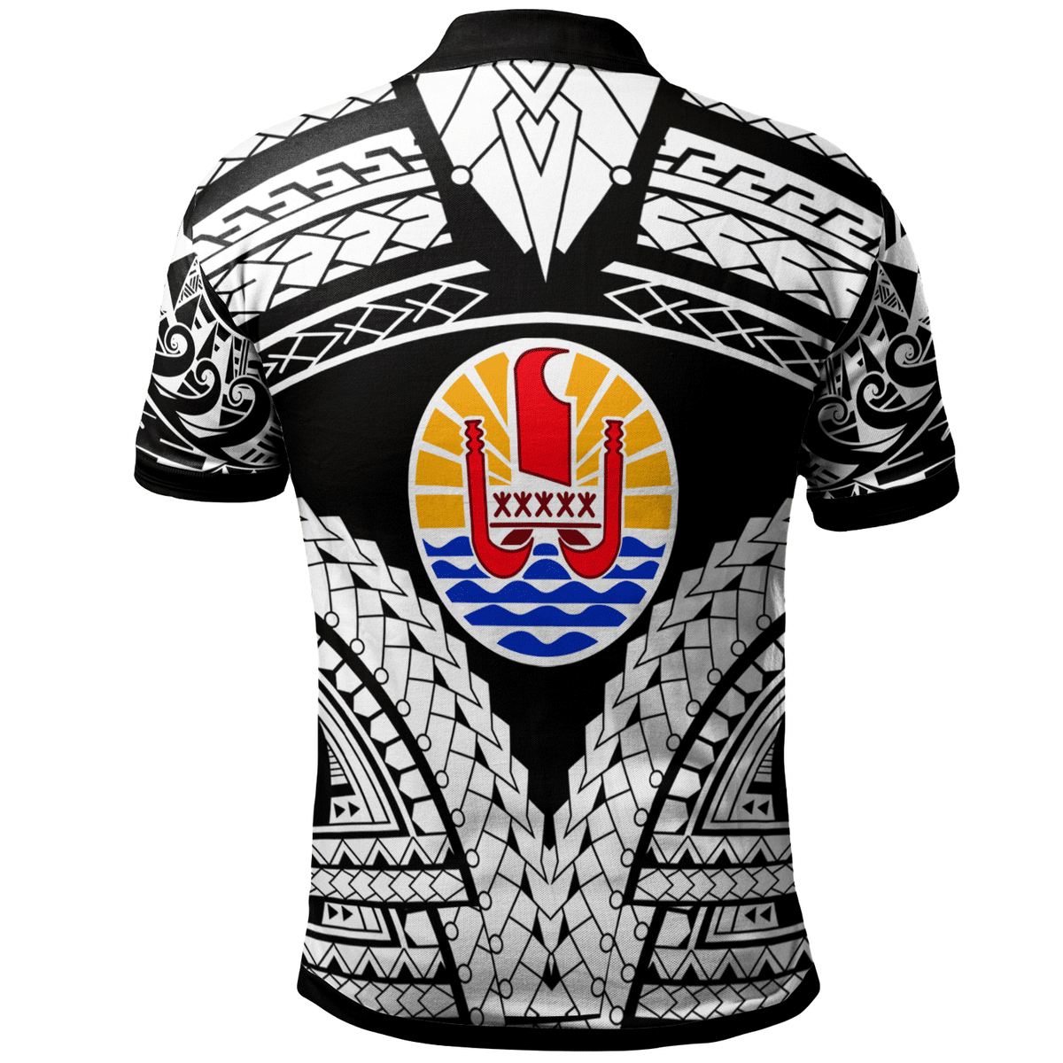 Tahiti Polo Shirt A Piece Of My Heart White Color - Polynesian Pride