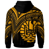 Tahiti Zip Hoodie Gold Color Cross Style - Polynesian Pride
