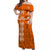 Tonga Tailulu College Hibiscus Off Shoulder Long Dress TCT Old Girls LT7 Long Dress Orange - Polynesian Pride