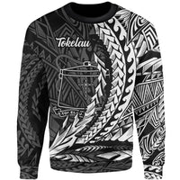 Tokelau Sweatshirt - Wings Style White Color Unisex Black - Polynesian Pride