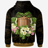 Tokelau Hoodie Polynesian Gold Patterns Collection - Polynesian Pride