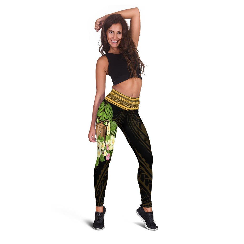 Tokelau Leggings - Polynesian Gold Patterns Collection - Polynesian Pride