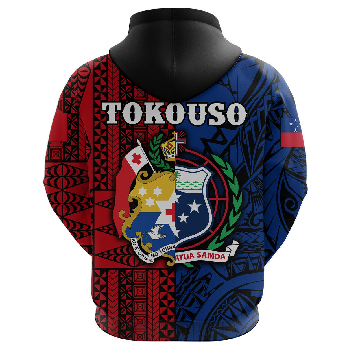Tokouso Zip up Hoodie Tonga Samoa Together - Polynesian Pride