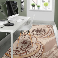 Tonga Area Rug - Hibiscus Flowers Vintage Style - Polynesian Pride