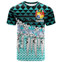 TongaT Shirt Coconut Leaves Weave Pattern Blue Unisex Blue - Polynesian Pride